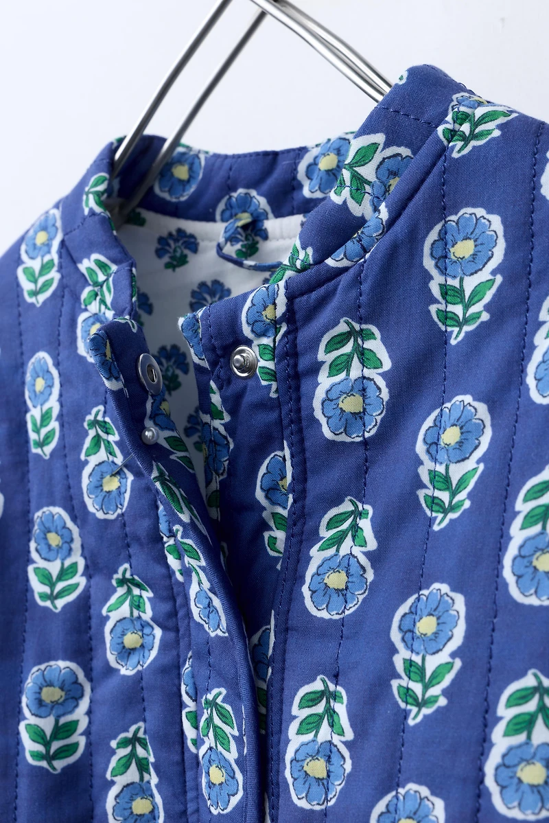 FLORAL PRINT PADDED JACKET