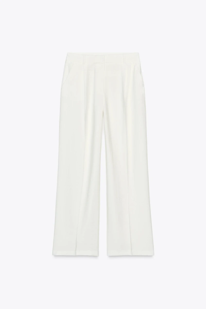 PLEATED WIDE LEG PANTS