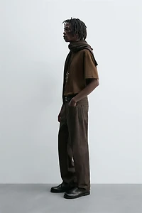 WAXED FINISH STRAIGHT FIT JEANS