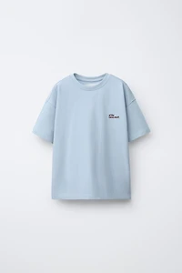HEAVYWEIGHT EMBROIDERED TEXT T-SHIRT