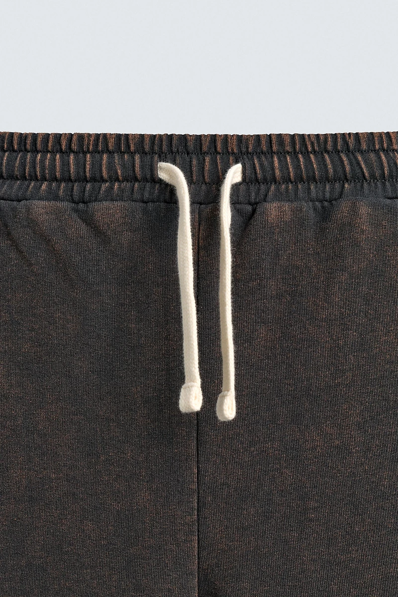 WASHED STRAIGHT FIT JOGGING PANTS