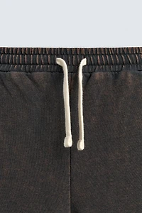 WASHED STRAIGHT FIT JOGGING PANTS
