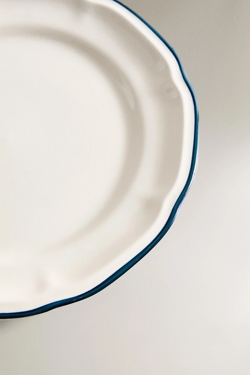 DESSERT PLATE WITH CONTRAST RIM