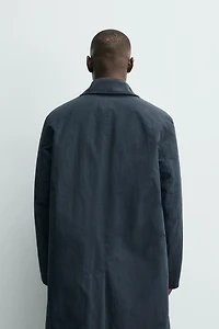 QUILTED TECHNICAL TRENCH COAT WITH FIREMAN CLASP