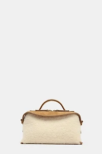 LONG FAUX SHEARLING BAG