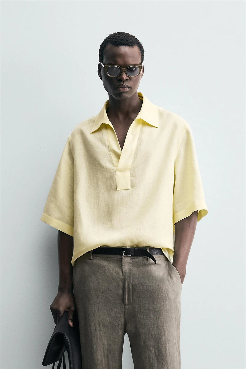 100% LINEN POLO SHIRT