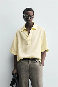 100% LINEN POLO SHIRT