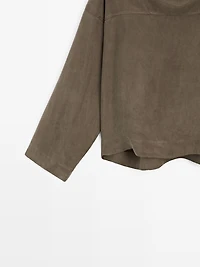 Flowing shirt with draped detail