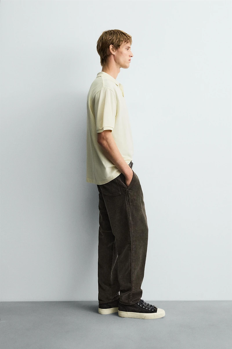 TAPERED FIT CORDUROY PANTS