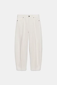 ZW COLLECTION HIGH WAIST STRIPED TAPERED JEANS