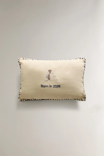COUSSIN BÉBÉ LIN LAPIN