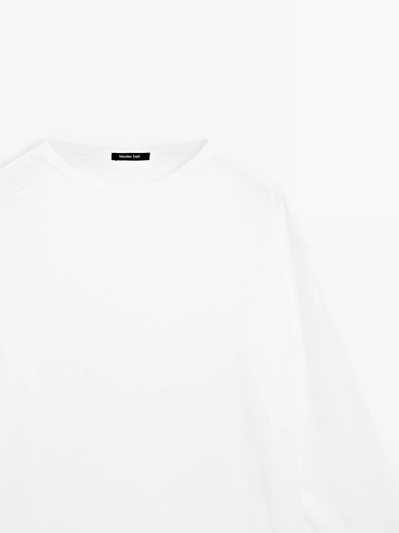 Long sleeve cotton sweatshirt