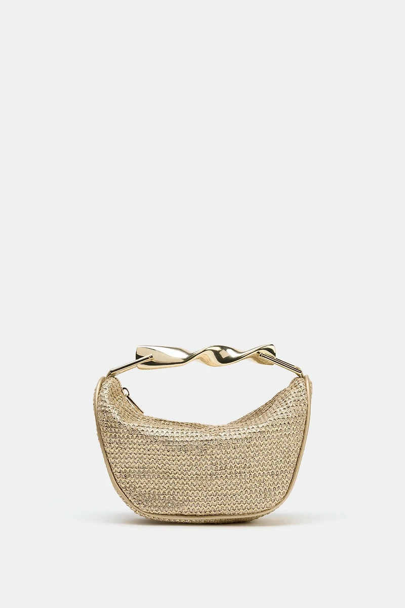 MINI BAG WITH METALLIC HANDLE