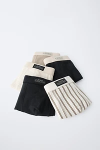 6- ANS/ LOT DE CINQ BOXERS À RAYURES