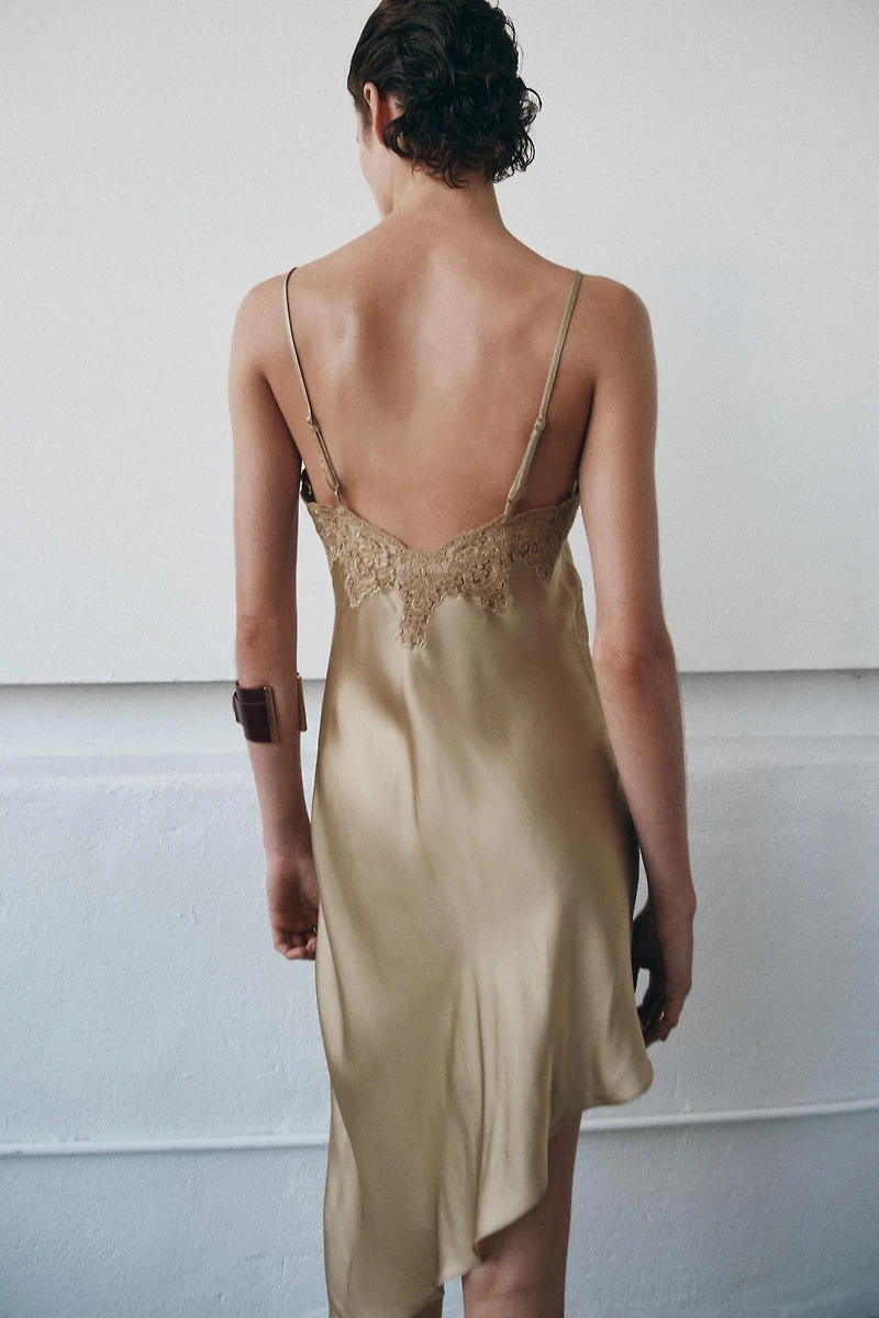 ZW COLLECTION ASYMMETRIC SATIN DRESS