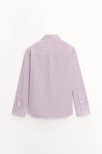 STRIPED POPLIN SHIRT ZW COLLECTION