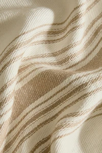 EXTRA-LARGE STRIPED LINEN BLANKET