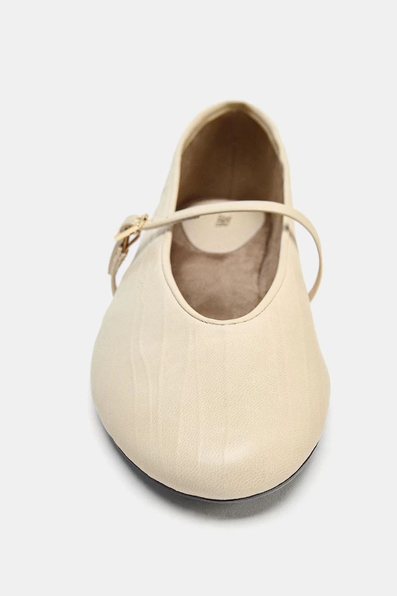 LEATHER BALLET FLATS