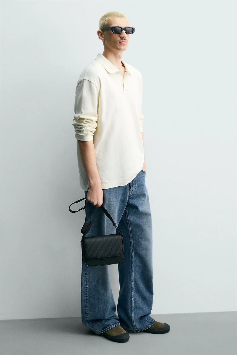 RUBBERIZED TEXTURE CROSSBODY BAG