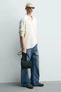 RUBBERIZED TEXTURE CROSSBODY BAG