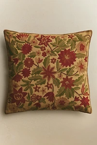 FLORAL EMBROIDERY THROW PILLOW COVER