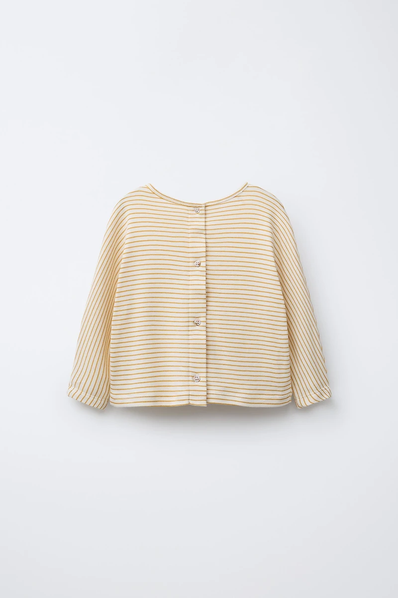 WOVEN STRIPE T-SHIRT