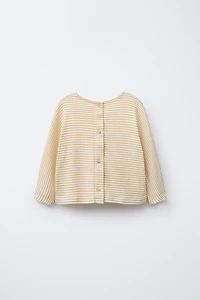 WOVEN STRIPE T-SHIRT