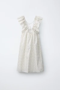 ROBE À IMPRIMÉ FLEURI ET VOLANTS