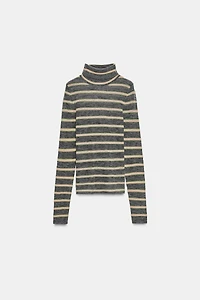 EXTRA-FINE STRIPED KNIT SWEATER