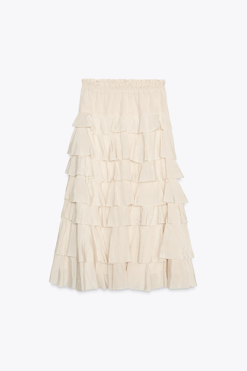 ZW COLLECTION RUFFLED MIDI SKIRT