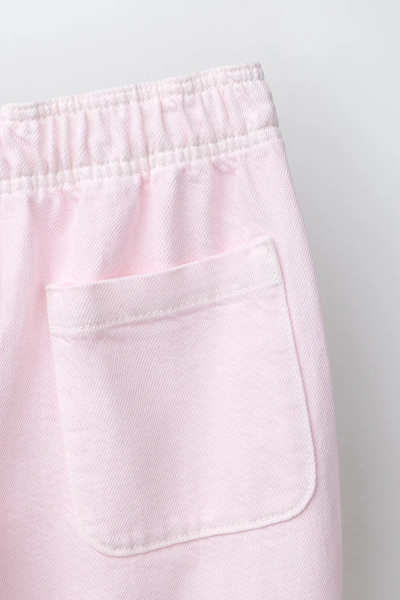 FLOWY BARREL PANTS WITH ELASTICIZED TRIM