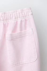 FLOWY BARREL PANTS WITH ELASTICIZED TRIM