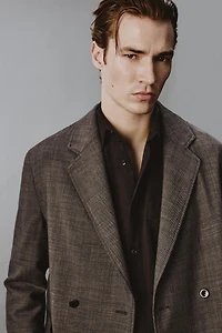 BLAZER CROISÉ DE COSTUME STRUCTURÉ 100% LAINE