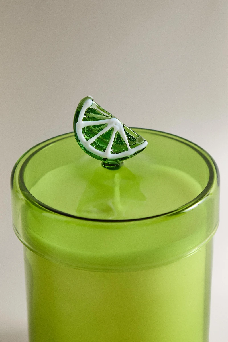 G) LIME & PEPPERMINT SCENTED CANDLE