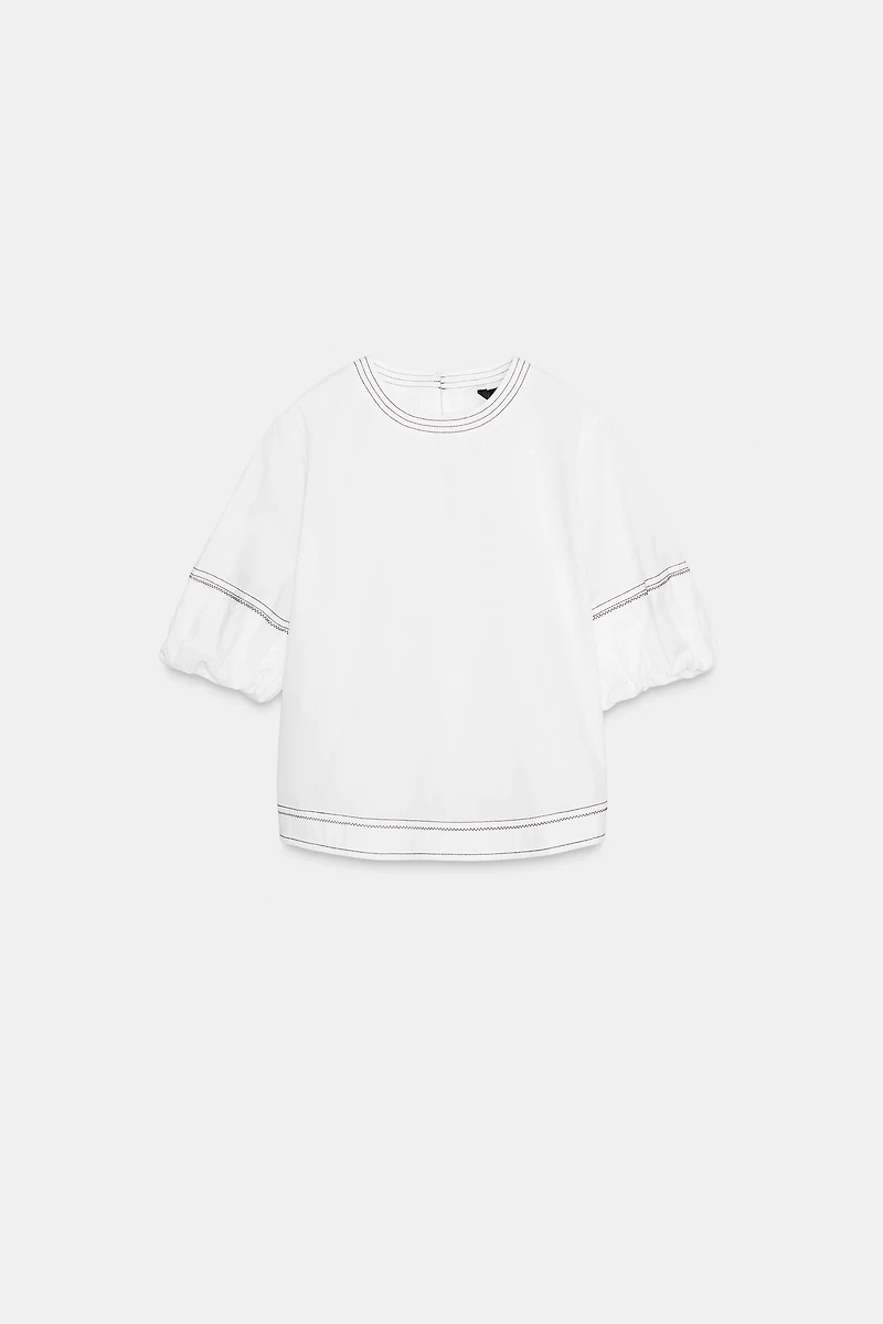 CHEMISE SURPIQÛRES MANCHES BOUFFANTES