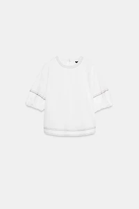 CHEMISE SURPIQÛRES MANCHES BOUFFANTES