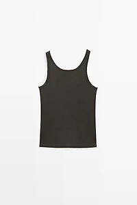 Double-layer strappy top with jewel detail