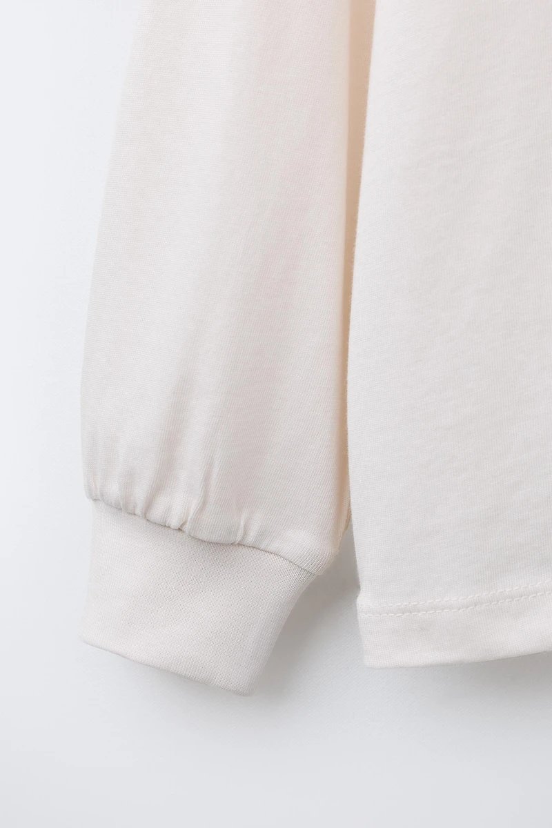 RAISED TEXT PRINT T-SHIRT