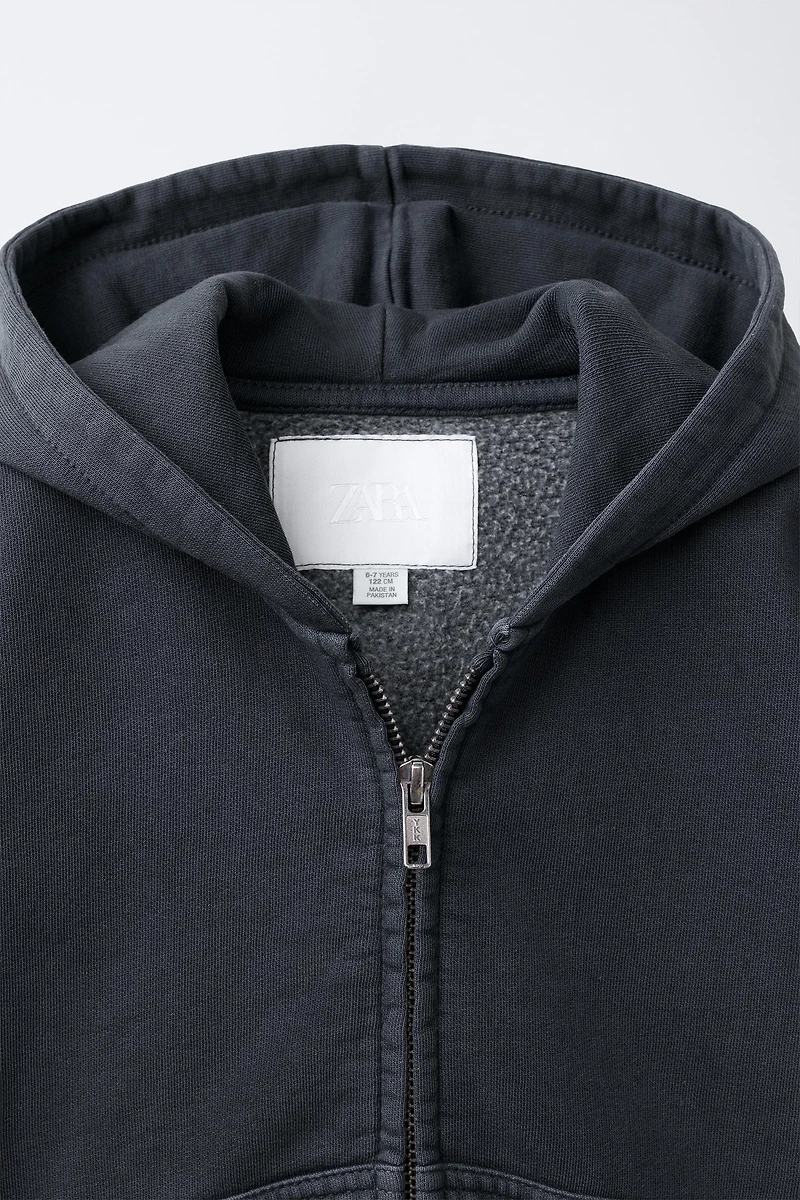 PLUSH ZIP SWEATSHIRT