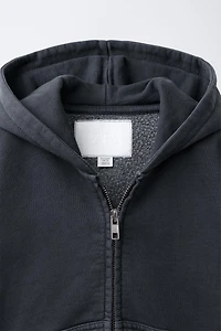 PLUSH ZIP SWEATSHIRT