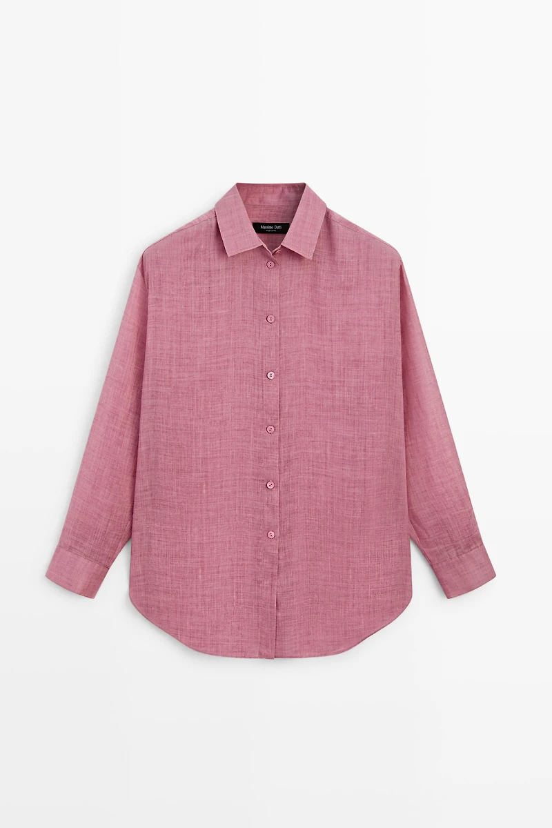 Flowing ramie blend shirt
