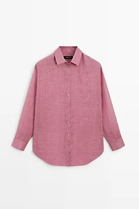 Flowing ramie blend shirt