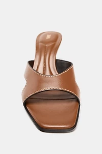 STITCHED HEEL SANDALS