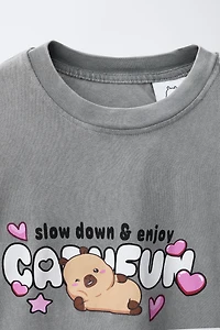 CAPYBARA CAPYFUN © WASHED EFFECT T-SHIRT