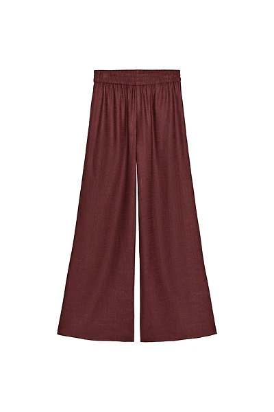 WIDE LEG LINEN PANTS