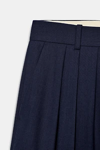 ZW COLLECTION WIDE-LEG PLEATED TROUSERS
