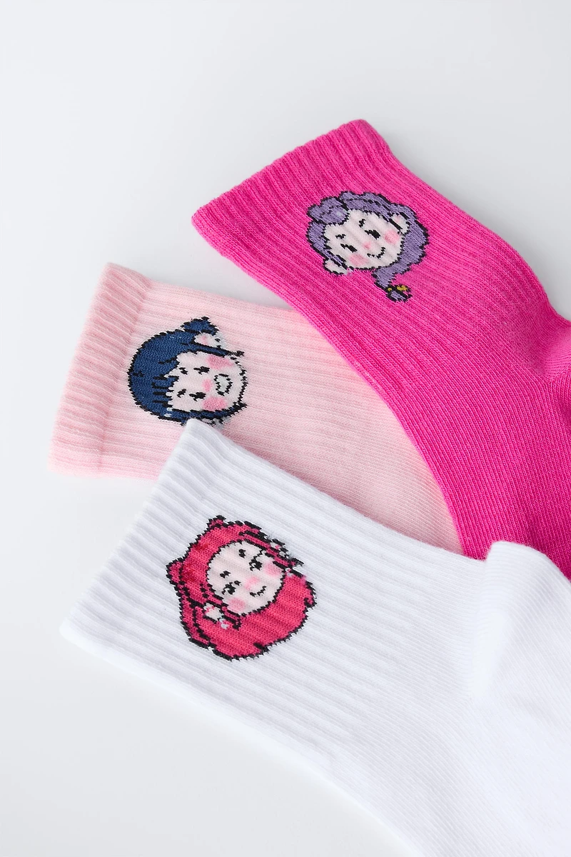 LOT DE TROIS CHAUSSETTES MI-Hautes KPOP DEMON HUNTERS™ NETFLIX ©