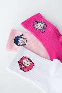 LOT DE TROIS CHAUSSETTES MI-Hautes KPOP DEMON HUNTERS™ NETFLIX ©