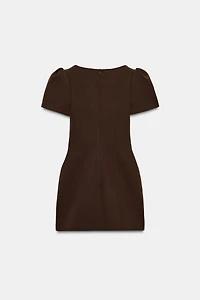 SHORT PLEATED POCKET DRESS