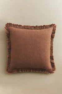FRINGED THROW PILLOW COVER